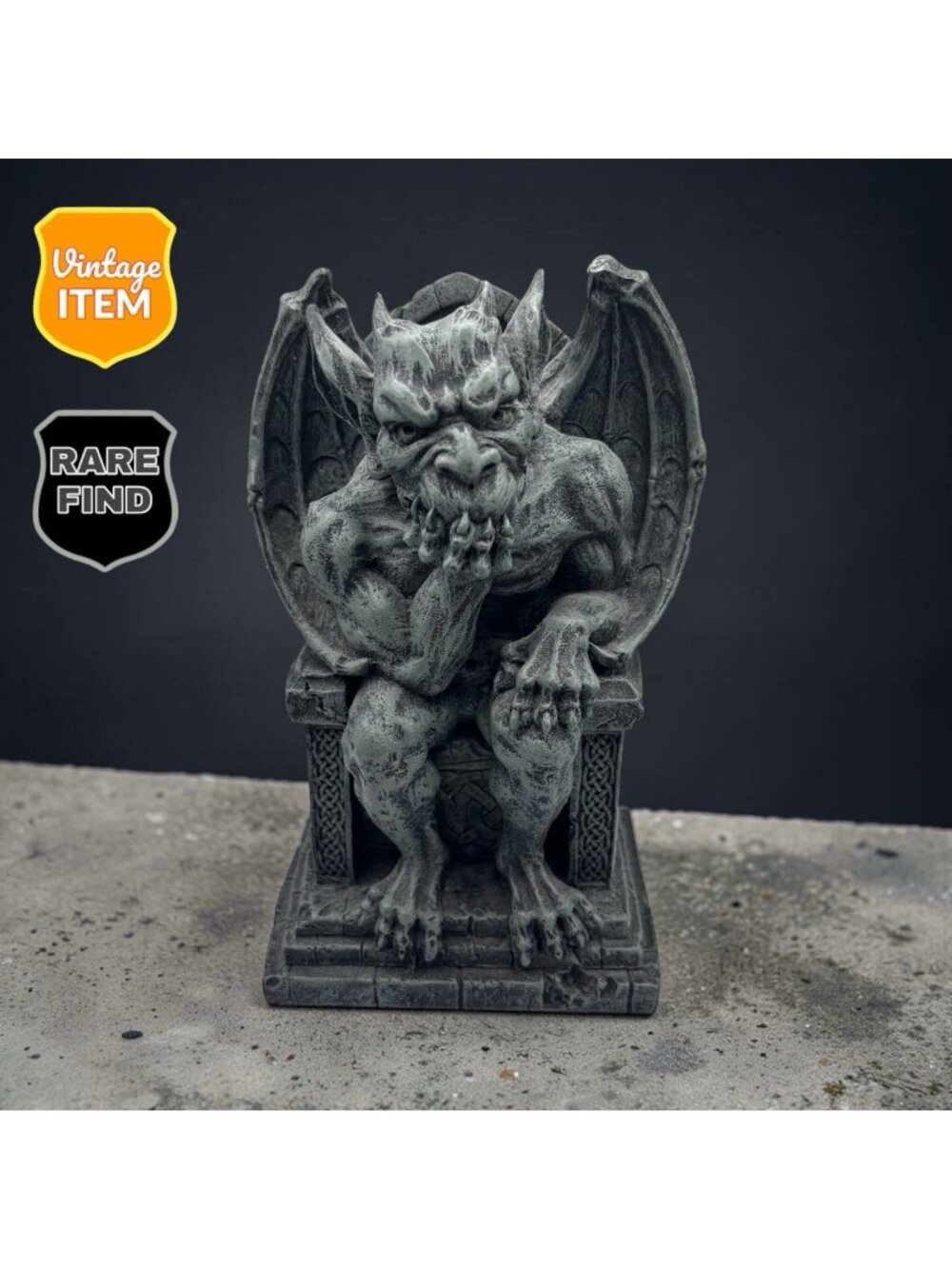 Vintage Pacific Giftware Medieval Gothic The Thinker Gargoyle 7 X 4 X 3.5. NEW!